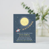月までそして戻ってくるまでの愛を Baby Shower 招待状 (スタンド正面)
