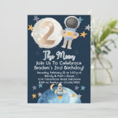月まで宇宙飛行士の誕生日招待状 招待状 (スタンド正面)