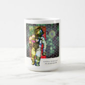 月まで愛してる宇宙飛行士の絵 クールなスペース コーヒーマグカップ (中央)