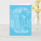 月まで愛してる カード (黄色い花)