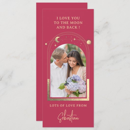 月まで愛してる フォト セレスチャル マジェンタ ゴールド シーズンカード (正面/裏面)