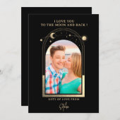 月まで愛してる フォト 天体 ブラック ゴールド シーズンカード (正面/裏面)