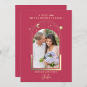 月まで愛してる フォト 天体 マゼンタ ゴールド シーズンカード (正面/裏面)