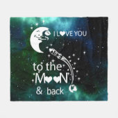 月まで愛してる フリースブランケット (正面(横))