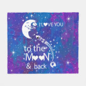 月まで愛してる フリースブランケット (正面(横))