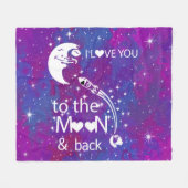 月まで愛してる フリースブランケット (正面(横))