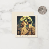 月まで愛してる、旅行ポスター カスタマイズ可能 ノートカード (正面/裏面インサイチュ)