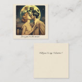 月まで愛してる、旅行ポスター カスタマイズ可能 ノートカード (正面/裏面)