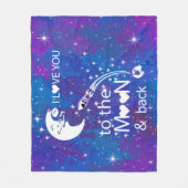 月まで愛して戻ってくる フリースブランケット (正面)
