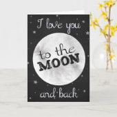 月まで愛し月と黒く月と共に カード (黄色い花)