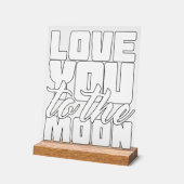 月まで愛せよ アクリルサイン (傾斜)