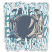 月まで飛んでくれ シール (正面)