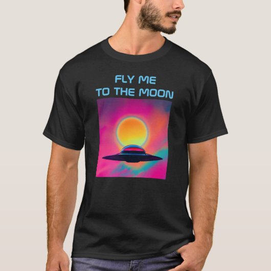 月まで飛んでくれ Tシャツ (正面)