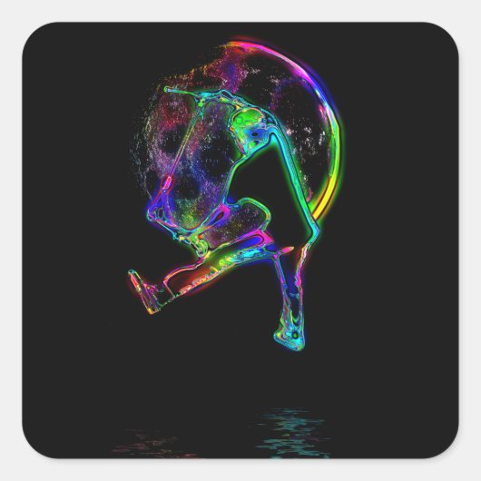 月をスクート – スクーターChamp スクエアシール (正面)