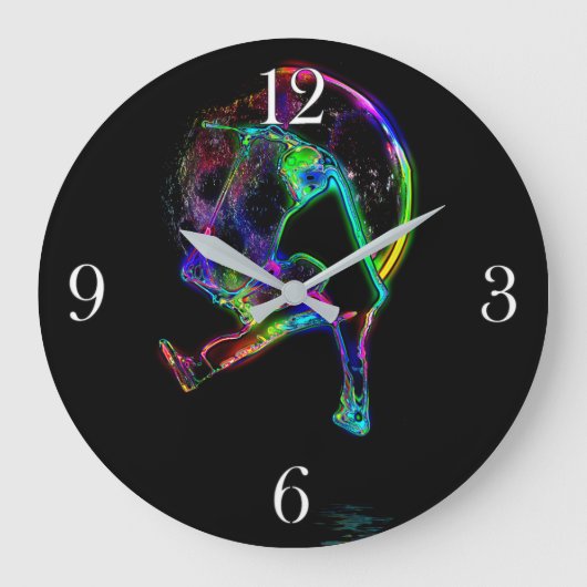 月をスクート – スクーターChamp ラージ壁時計 (正面)