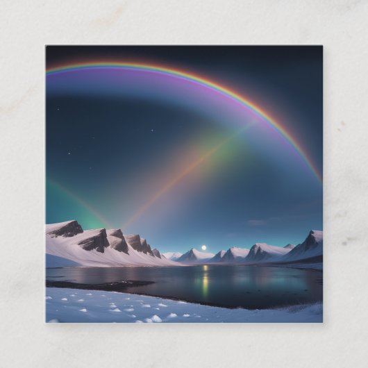 月をズーム拡大すると、ぼんやりした空気が見える スクエア名刺 (正面)