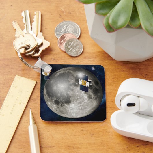 月を周回するツイングリル宇宙船。 キーホルダー (デスク)