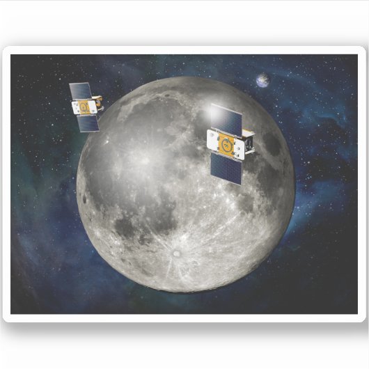 月を周回するツイングリル宇宙船。 シール (正面)