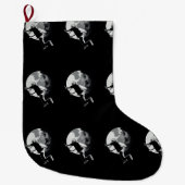 月を尾行する – テールホイップスクーターのスタント ラージクリスマスストッキング (正面)