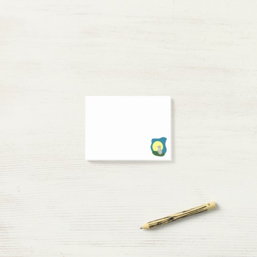月を持つ急上昇した夢のかわいくだらしないオオカミ ポストイット (デスク上)