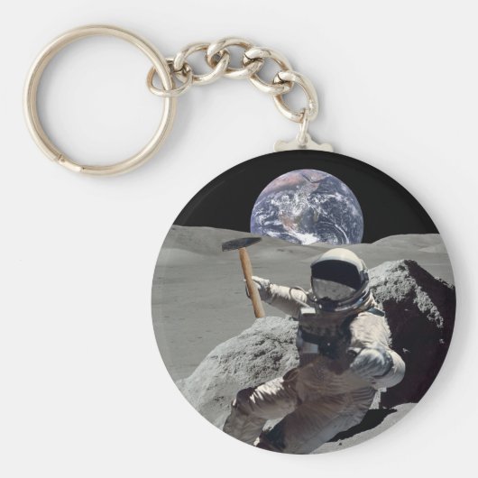 月を掘る キーホルダー (正面)