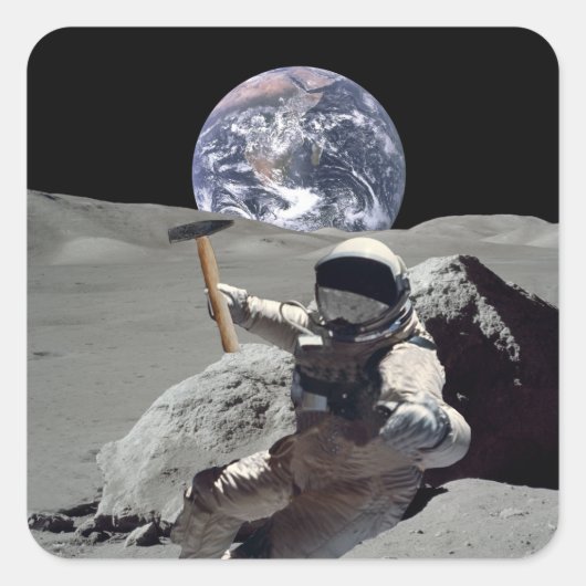 月を掘る スクエアシール (正面)