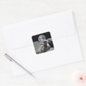 月を掘る スクエアシール (封筒)