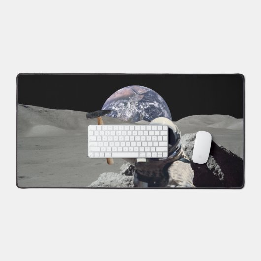 月を掘る デスクマット (キーボード&マウス)