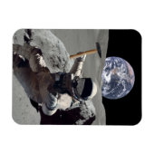 月を掘る マグネット (横)