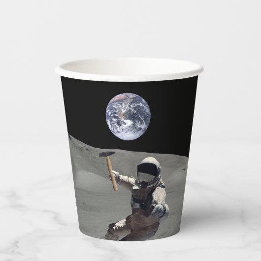 月を掘る 紙コップ (正面)