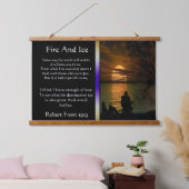 月を映した海のシルエット 吊り下げ型タペストリー (寝室)