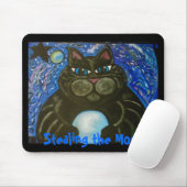 月を盗んでいる脂肪質猫 マウスパッド (マウス)