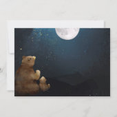 月を眺めるクマのベビーシャワー 招待状 (裏面)