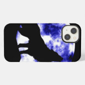月を眺める狼 iPhoneケース (裏面横)