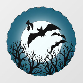 月を背景にしたコウモリと木 ウィンドウサイン