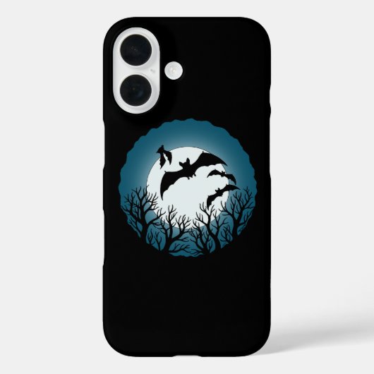 月を背景にしたコウモリと木 Case-Mate iPhoneケース (裏面)