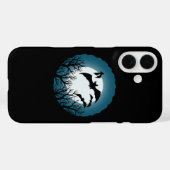 月を背景にしたコウモリと木 Case-Mate iPhoneケース (裏面 (横))