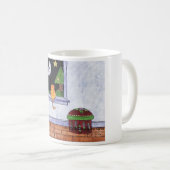 月を見ているCat氏 コーヒーマグカップ (正面右)