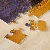 月を見るオークの木の一角獣 ジグソーパズル (側面)