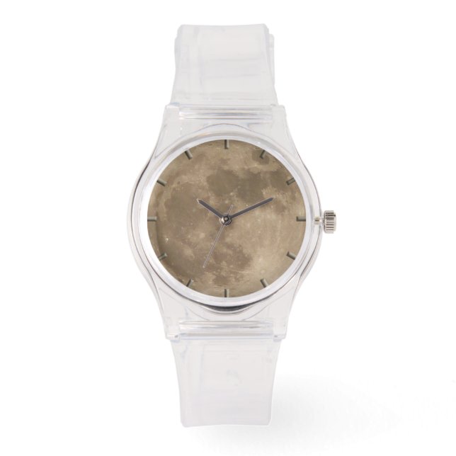 月を見る満月の手首の天文学の贈り物を見る 腕時計 (正面)