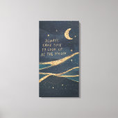 月を見上げる キャンバスプリント (正面)