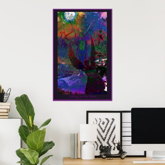 月を訪れる ポスター (ホームオフィス)