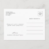 月を超えるかわいいジェンダーの登場パーティー インビテーションポストカード (裏面)