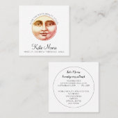 月を越えてモバイルメイクアップアーティスト スクエア名刺 (正面/裏面)