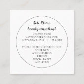 月を越えてモバイルメイクアップアーティスト スクエア名刺 (裏面)