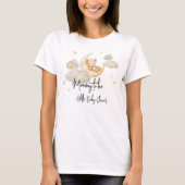 月を越えて 赤ちゃんのシャワーのお母さんTシャツ Tシャツ (正面)