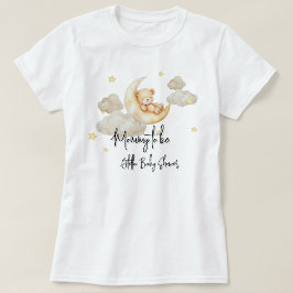 月を越えて 赤ちゃんのシャワーのお母さんTシャツ Tシャツ