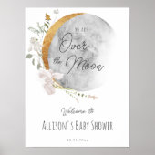 月を越えてboho歓迎男女兼用のサイン ポスター (正面)