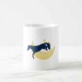 月を飛び越える馬 コーヒーマグカップ (中央)