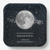 月ウェディングシャワー紙プレート ペーパープレート (正面)